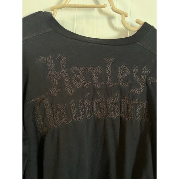 Harley Davidson BLACK Long Sleeve shirt motorclothes - X large SEE PHOTOS - Picture 6 of 16